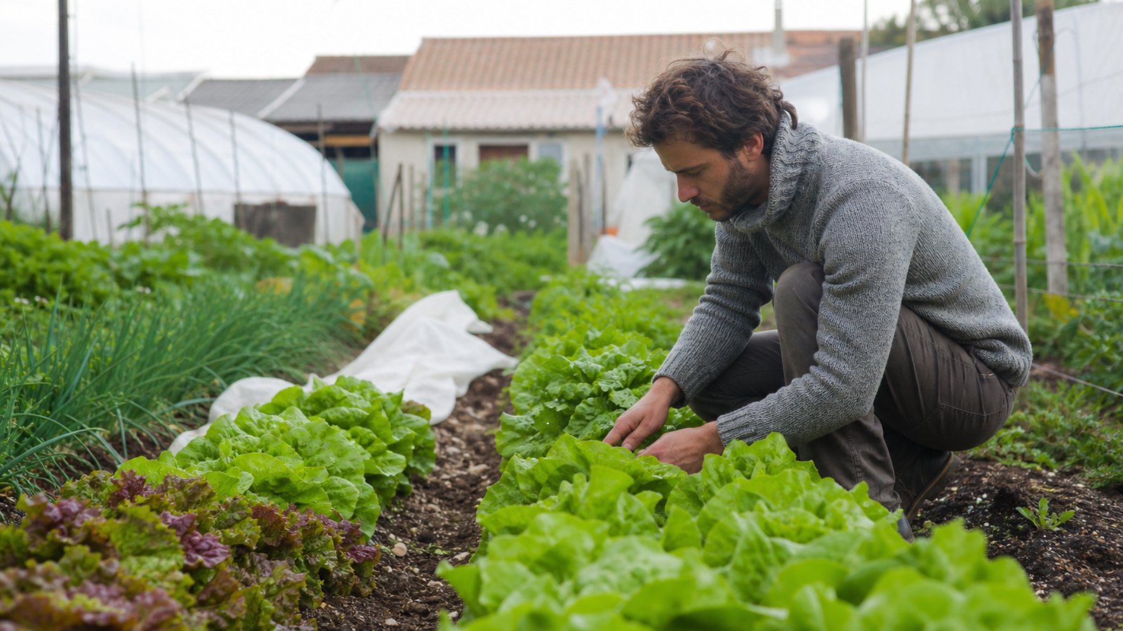 Planches de cultures maraîchères diversifiées pour alimenter les paniers
